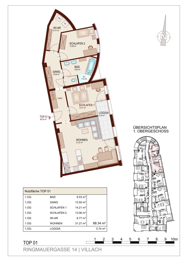 Erstbezug in Villach: Ihr neues Zuhause im Herzen Kärntens wartet auf Sie! - Ansicht 3