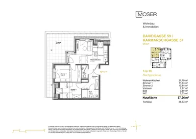 3-Zimmer-Wohnung kaufen in Wien – 57,26 m², € 523.500 – Bild 7 von 8
