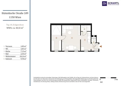 2-Zimmer-Wohnung kaufen in Wien – 40,32 m², € 199.000 – Bild 22 von 23