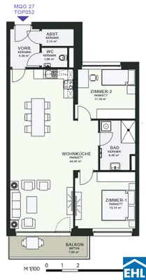3-Zimmer-Wohnung mieten in Graz – 83,69 m², € 1.278 – Bild 7 von 7