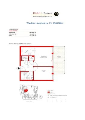 2-Zimmer-Wohnung mieten in Wien – 48 m², € 1.211 – Bild 14 von 14
