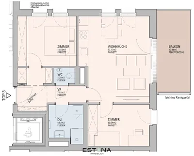 3-Zimmer-Wohnung kaufen in Wien – 58,46 m², € 450.000 – Bild 12 von 12