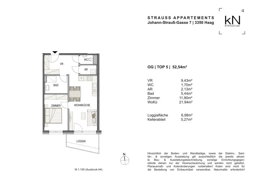 Apartment in Haag, Katastralgemeinde Haag Stadt - Ansicht 3