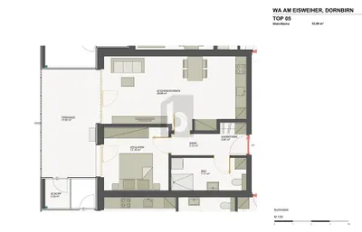3-Zimmer-Wohnung kaufen in Dornbirn – 55 m², € 393.120 – Bild 2 von 5