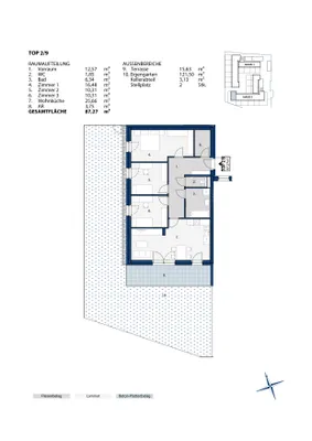 4-Zimmer-Wohnung mieten in Melk – 87,27 m², € 1.062 – Bild 2 von 3