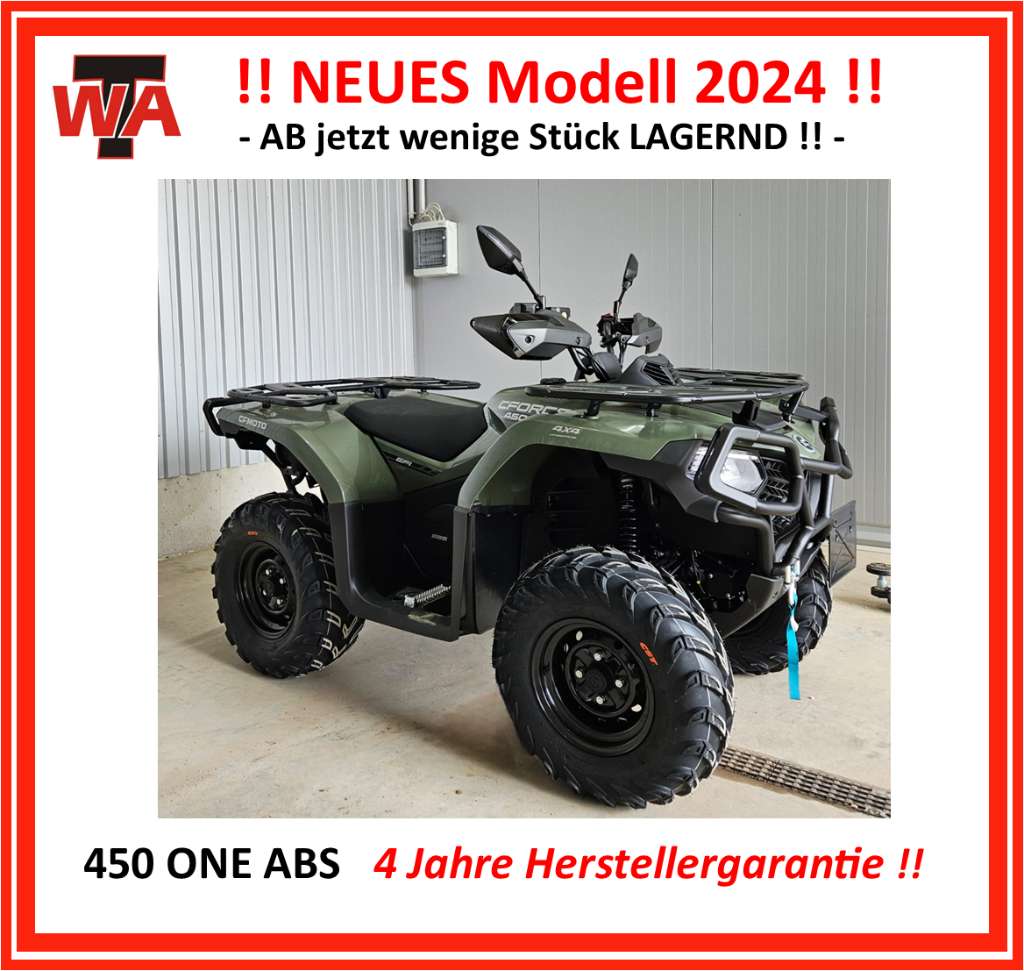 CF-Moto CForce * 450 ONE 4x4 ** !! ABS !! ** Modell 2024 ** 2- Sitzer ** 4 JAHRE Hersteller G...