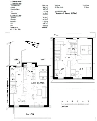 Wohnung mieten in Graz – 89,55 m², € 1.020 – Bild 2 von 3