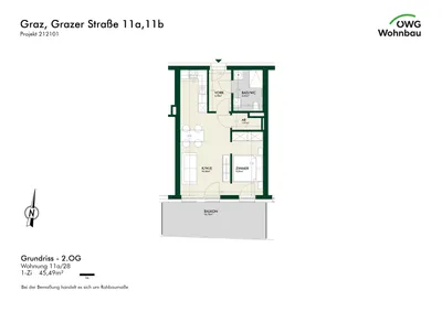 1-Zimmer-Wohnung mieten in Graz – 45 m², € 745 – Bild 6 von 6