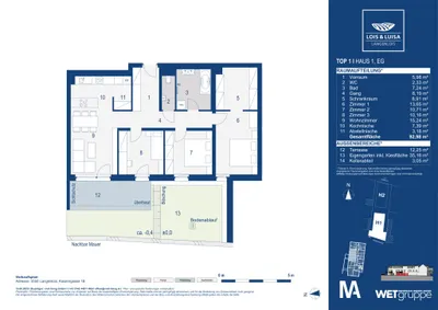 4-Zimmer-Wohnung kaufen in Krems Land – 92,98 m², € 398.000 – Bild 8 von 8