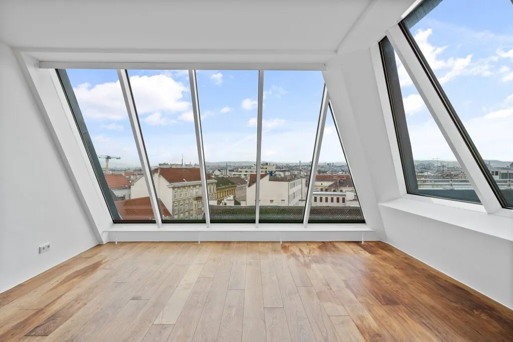 Exklusive Dachgeschoßwohnung mit Rooftop-Pool, Panorama-Terrassen, Sauna & spektakulärem Wienblick - Ansicht 2
