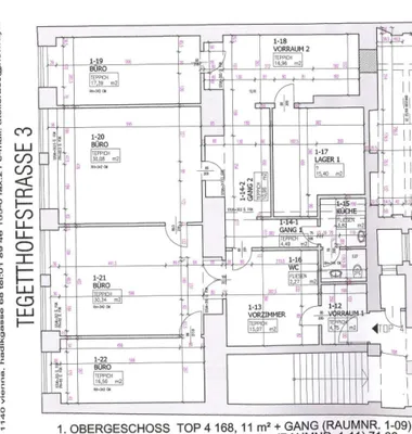 23-Zimmer-Gewerbeimmobilie mieten in Wien – 828 m², € 18.625 – Bild 21 von 24
