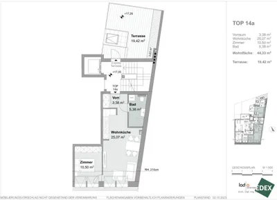 2-Zimmer-Wohnung kaufen in Wien – 44,33 m², € 369.000 – Bild 10 von 10