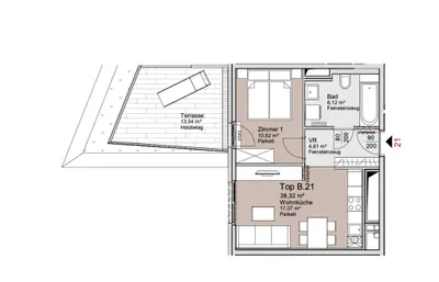 2-Zimmer-Wohnung mieten in Wien – 38,32 m², € 899 – Bild 9 von 9