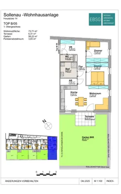 3-Zimmer-Wohnung mieten in Wiener Neustadt Land – 73,71 m², € 1.141 – Bild 2 von 2