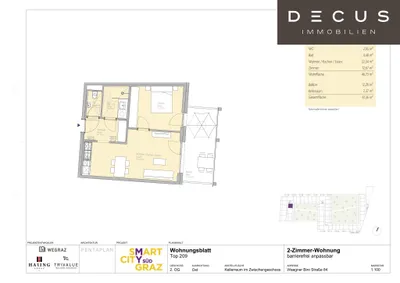 2-Zimmer-Wohnung mieten in Graz – 46,32 m², € 699 – Bild 15 von 15