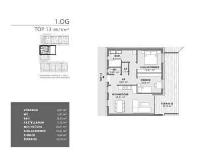 3-Zimmer-Wohnung kaufen in Hartberg-Fürstenfeld – 66,16 m², € 244.792 – Bild 2 von 4