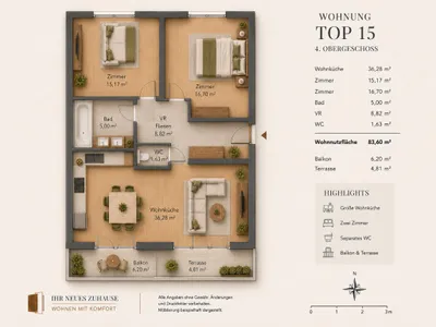 3-Zimmer-Wohnung kaufen in Wien – 83,6 m², € 582.000 – Bild 20 von 20