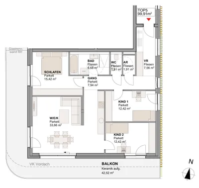 4-Zimmer-Wohnung kaufen in Linz Land – 100 m², € 479.000 – Bild 9 von 10