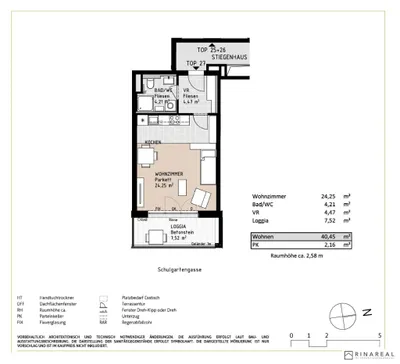 1-Zimmer-Wohnung mieten in Wiener Neustadt – 32,93 m², € 640 – Bild 14 von 14