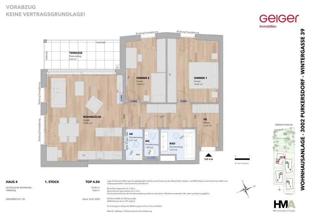 Tolle 3-Zimmer-Wohnung am Südhang - Top 4.04 - Widok 2