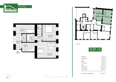 3-Zimmer-Wohnung mieten in Wien – 67,78 m², € 1.499 – Bild 25 von 25