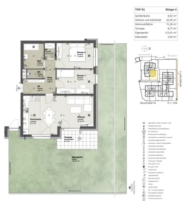 3-Zimmer-Wohnung mieten in Sankt Pölten – 71,38 m², € 966 – Bild 7 von 7
