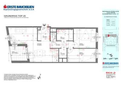 3-Zimmer-Wohnung mieten in Wien – 80,17 m², € 1.449