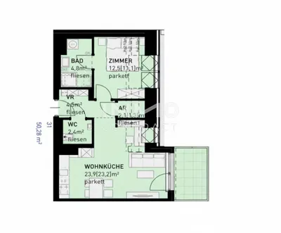 2-Zimmer-Wohnung kaufen in Wien – 50,2 m², € 345.500 – Bild 12 von 12