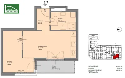 1-Zimmer-Wohnung mieten in Sankt Pölten – 42,4 m², € 699 – Bild 18 von 18