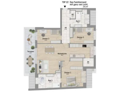 4-Zimmer-Wohnung kaufen in Wien – 141,48 m², € 999.900 – Bild 4 von 5