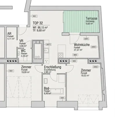 3-Zimmer-Wohnung kaufen in Wien – 88,02 m², € 699.000 – Bild 8 von 8