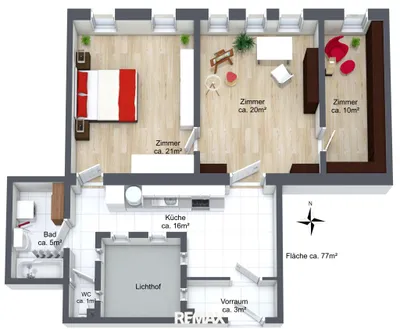 3-Zimmer-Wohnung kaufen in Wien – 77 m², € 250.000 – Bild 9 von 9