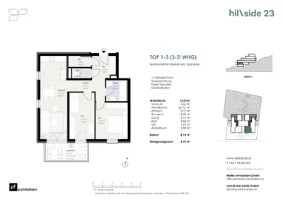 3-Zimmer-Wohnung kaufen in Wien – 72,24 m², € 479.500 – Bild 1 von 15