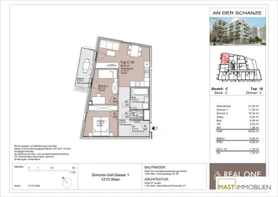 3-Zimmer-Wohnung mieten in Wien – 58,52 m², € 1.210 – Bild 10 von 10