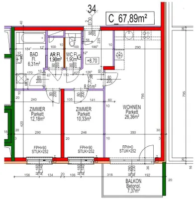 3-Zimmer-Wohnung kaufen in Neunkirchen – 68 m², € 308.060 – Bild 13 von 13