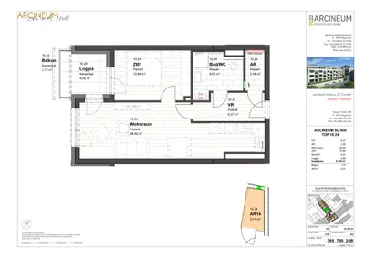 2-Zimmer-Wohnung mieten in Sankt Veit an der Glan – 56,63 m², € 935 – Bild 3 von 3