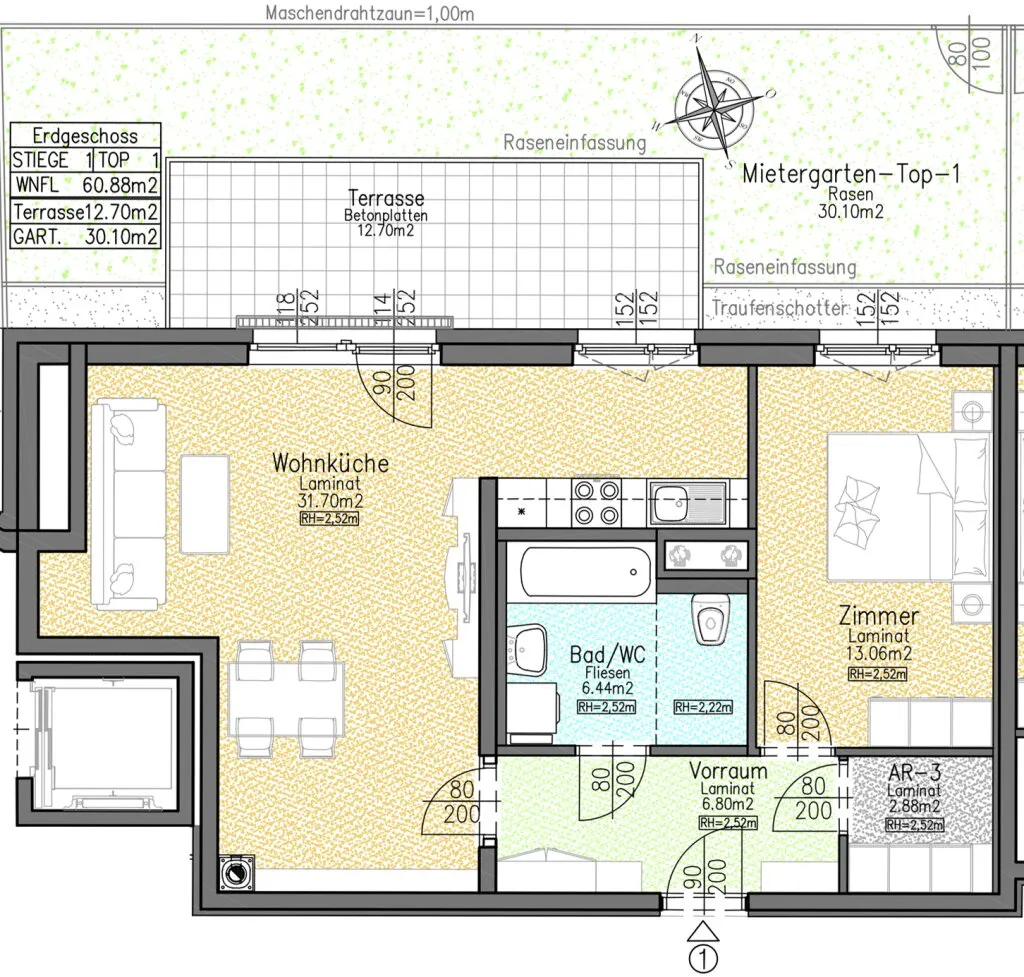 Schöne Gartenwohnung in ruhiger Lage – pohled 2