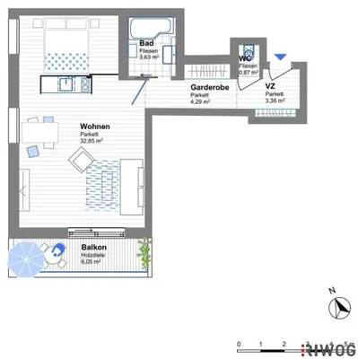 2-Zimmer-Wohnung kaufen in Wien – 45 m², € 275.000 – Bild 16 von 16