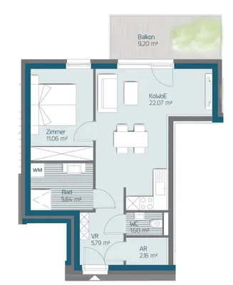 2-Zimmer-Wohnung kaufen in Graz – 48,32 m², € 169.900 – Bild 11 von 12