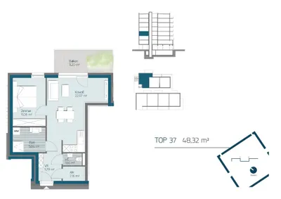 2-Zimmer-Wohnung kaufen in Graz – 48,32 m², € 169.900 – Bild 12 von 12
