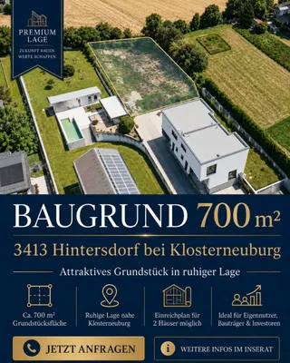 Grundstück kaufen in Tulln – 700 m², € 309.000