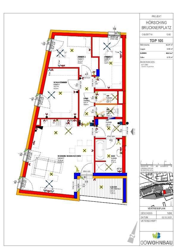 Neubau: Mietwohnung mit Kaufoption in Hörsching, Top 105 – pohled 3
