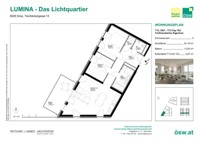 4-Zimmer-Wohnung kaufen in Graz – 81,18 m², € 378.000 – Bild 2 von 11