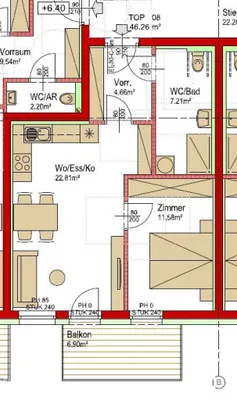 1-Zimmer-Wohnung mieten in Graz – 46,26 m², € 713 – Bild 11 von 11