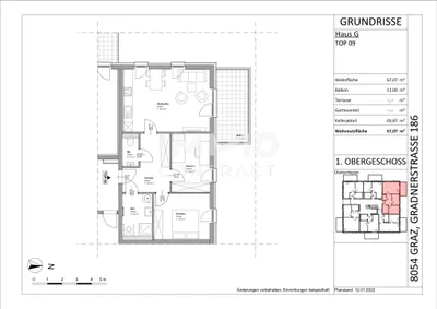 3-Zimmer-Wohnung mieten in Graz – 66,43 m², € 895 – Bild 13 von 13