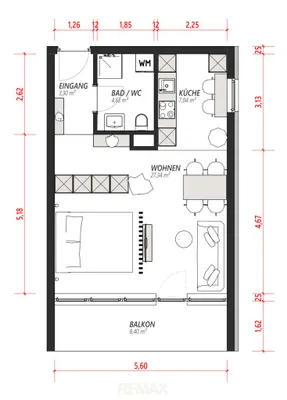 1-Zimmer-Wohnung kaufen in Bruck-Mürzzuschlag – 41 m², € 79.000 – Bild 11 von 16