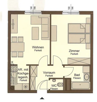 2-Zimmer-Wohnung mieten in Wien – 45,69 m², € 958 – Bild 7 von 7