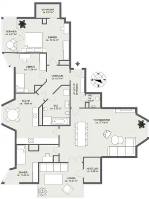 4-Zimmer-Wohnung mieten in Wien – 129,83 m², € 2.450 – Bild 15 von 15