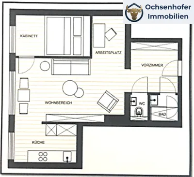 2-Zimmer-Wohnung mieten in Wien – 45 m², € 850 – Bild 31 von 32