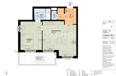 2-Zimmer-Wohnung mieten in Wien – 60 m², € 1.149 – Bild 2 von 4